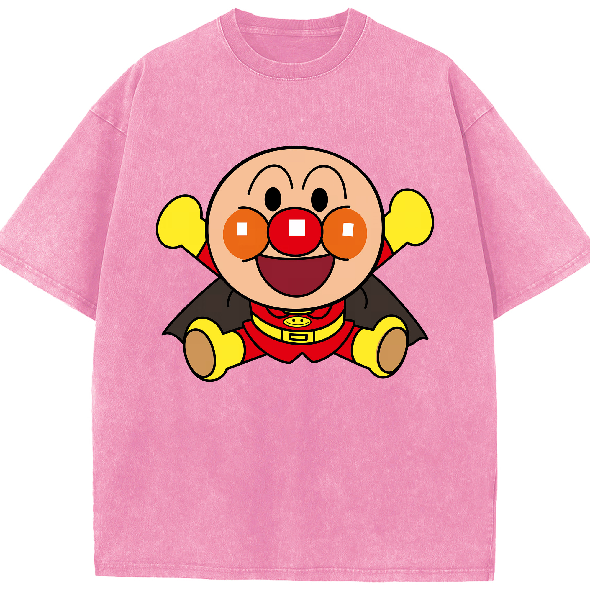 （画像用） アンパンマン Anpanman 綿100% ヴィンテージ風 半袖Tシャツ（フロントプリント）